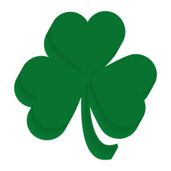 Isolated green clover icon flat design Vector