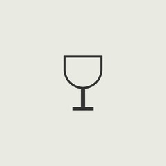 Wine glass vector icon illustration sign