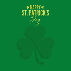 Green saint patrick day template Clover icon Vector