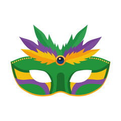 Isolated carnival mask with feathers Vector © laudiseno