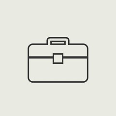 Brief case vector icon illustration sign