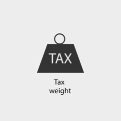 Tax weight vector icon solid grey