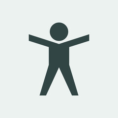 Hands stretched vector icon illustration sign