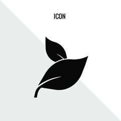 Obraz premium Leaf vector icon illustration sign