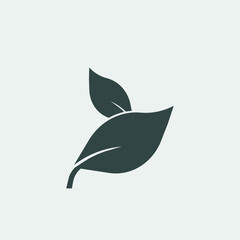 Leaf vector icon illustration sign