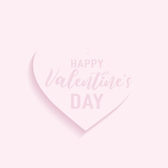 Pink valentine day poster with a single heart shape and text Vector