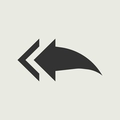 Reply vector icon illustration sign