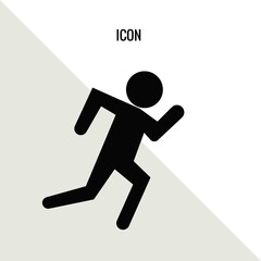 Fototapeta na wymiar Running vector icon illustration sign