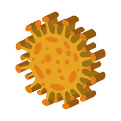 Isolated colored 3d virus icon Bacteria Vector