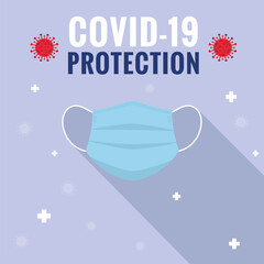 Naklejka premium Colored covid protection and prevention poster Vector