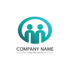 People logo, Team, Succes people work, Group and Community, Group Company and Business logo vector and design Care, Family icon Succes logo