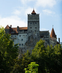 Fototapeta na wymiar View of medieval Bran Castle commonly known as Dracula Castle, Romania