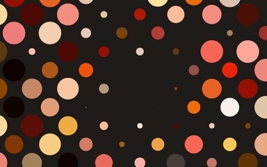 Light Yellow, Orange vector pattern with spheres.