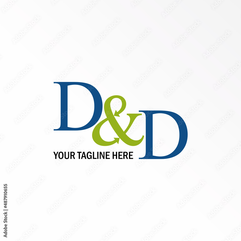 Poster letter or word d and d with unique arrow image graphic icon logo design abstract concept vector stoc