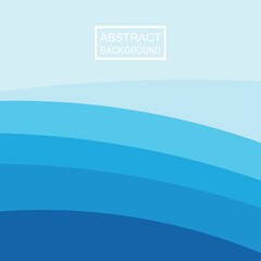 Blue wave vector abstract background flat design stock illustration