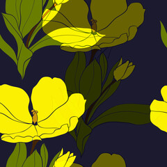 Beautiful seamless pattern with floral background.