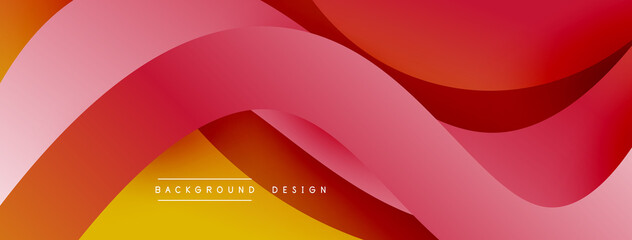 Abstract overlapping lines and circles geometric background with gradient colors