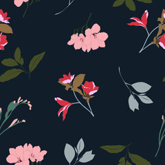 Beautiful seamless pattern with floral background.