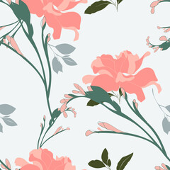 Beautiful seamless pattern with floral background.