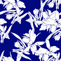 Beautiful seamless pattern with floral background.