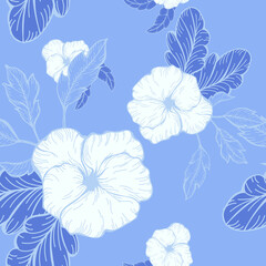 Beautiful seamless pattern with floral background.