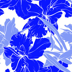 Beautiful seamless pattern with floral background.