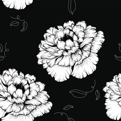 Beautiful seamless pattern with floral background.
