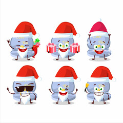 Santa Claus emoticons with blue love ring box cartoon character