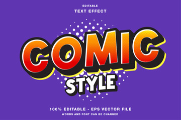 comic style 3d editable text effect