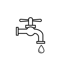 Tap Water Faucet Icon Vector Illustration Design