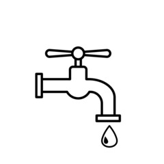 Tap Water Faucet Icon Vector Illustration Design