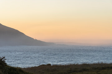 Sunset landscape in La Coruña Spain