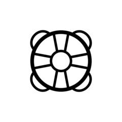 Obraz premium Life Buoy Icon Vector Illustration Flat Design