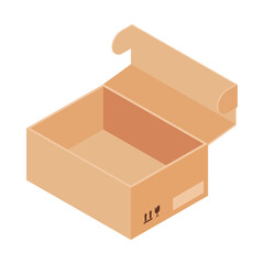 open empty cardboard box