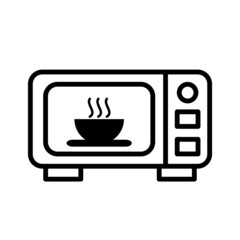 Microwave Icon Vector Illustration Design Template