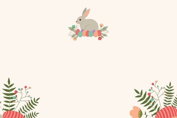 easter card with rabbit
