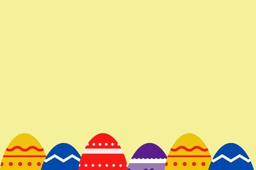 easter card with eggs