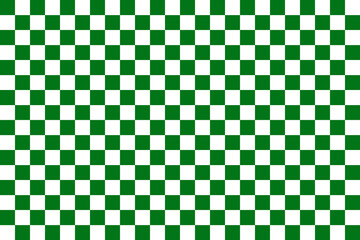 Checkered chess  with green color seamless pattern and background