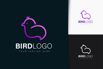 Bird logo design with gradient