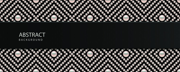 Black and white luxury background. Vector illustration. 