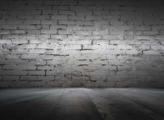 old interior with brick wall