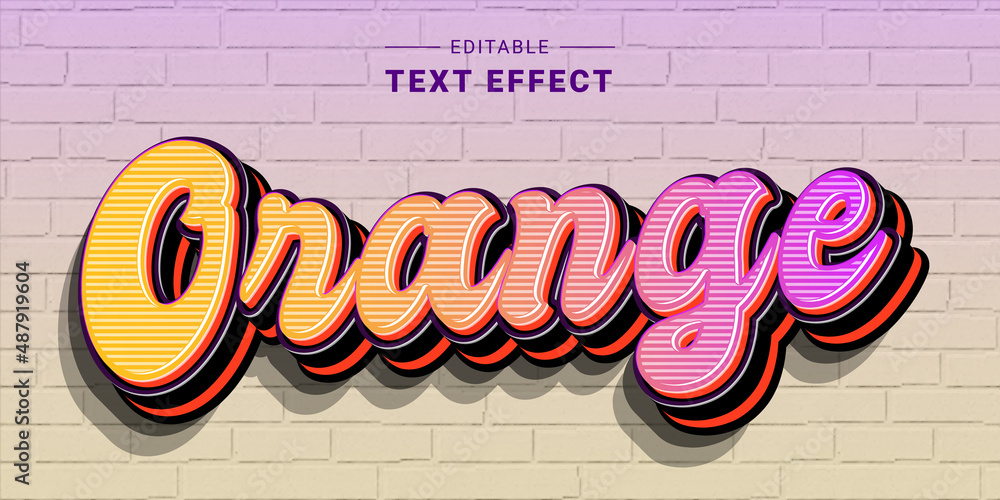 Poster editable text style effect - graffiti text style theme.