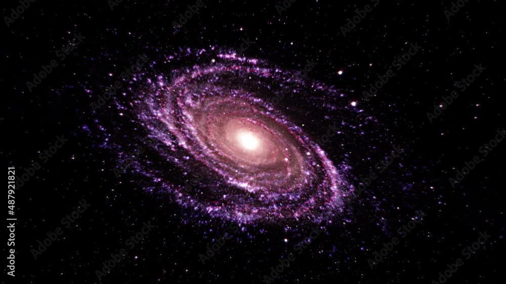 Wall mural loop space travel universe to the m81 spiral galaxy. messier 31 is the largest galaxy in the m81 gro