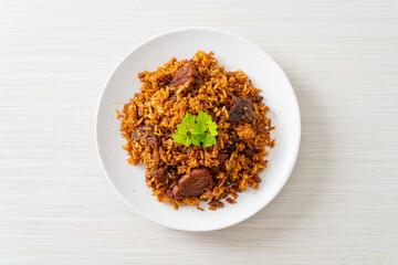 Nasi goreng - fried rice with pork in Indonesia style