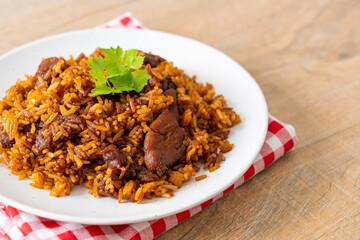 Nasi goreng - fried rice with pork in Indonesia style