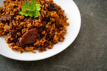 Nasi goreng - fried rice with pork in Indonesia style