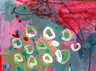 Detail of modern abstract mixed media art