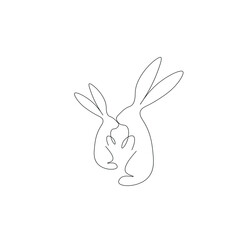 Easter background with bunny vector illustration