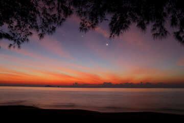 Beautiful twilight sky at Hatwanakorn National Park, Thailand