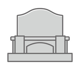 simple illustration of stone grave in Japan